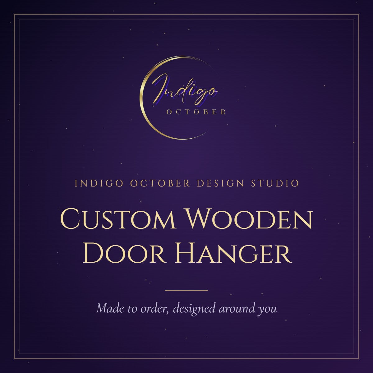 Custom Wooden Door Hanger, Indigo October Design Studio