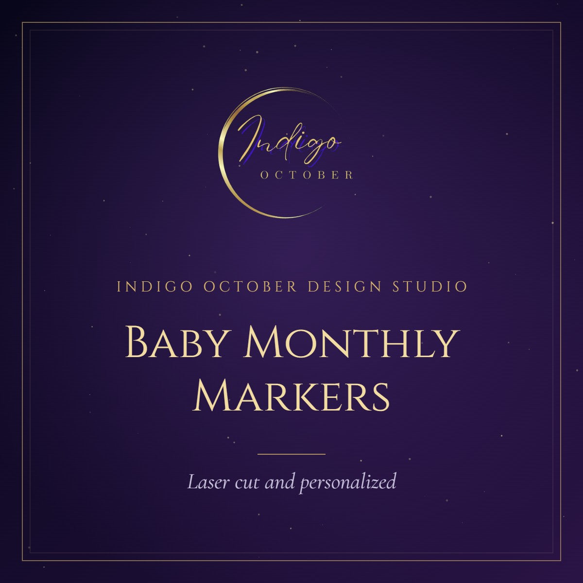 Custom Baby Monthly Markers, Indigo October Design Studio