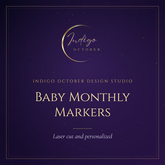 Custom Baby Monthly Markers, Indigo October Design Studio